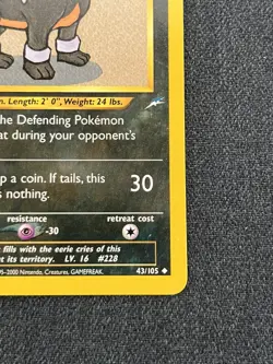 Pokemon TCG Houndour 43/105 Neo Destiny Regular Near Mint - Image 5