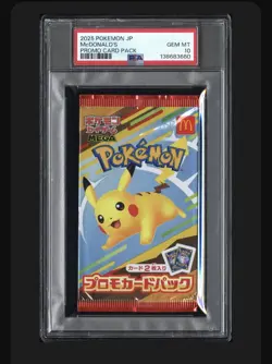 2025 McDonald’s Japanese Pokemon Promo Pack Pikachu PSA 10 - Image 1