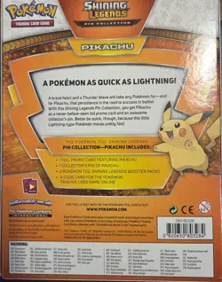 Pokemon TCG Shining Legends Pikachu Pin Collection Box | FACTORY-SEALED NEW - Image 3