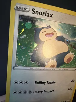 Pokemon TCG Sword & Shield Snorlax Black Star Promo SWSH032 HD Swirl Holo Bleed - Image 2