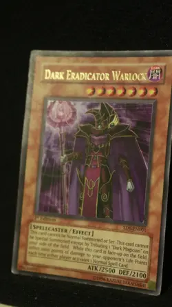 YuGiOh • Dark Eradicator Warlock • SD6-EN001 • Holo Ultra Rare 1st Edition • LP - Image 2