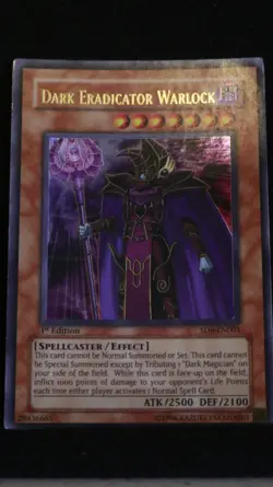 YuGiOh • Dark Eradicator Warlock • SD6-EN001 • Holo Ultra Rare 1st Edition • LP - Image 4