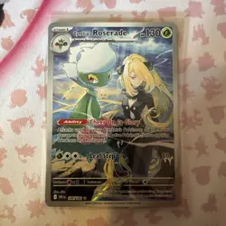 Cynthia's Roserade Illustration Rare 184/182 Pokemon TCG Destined Rivals NM+ - Image 1
