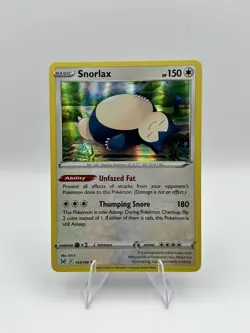 Snorlax #143 Holo Rare Snorlax 143/196 SWSH Pokemon TCG Lost Origin - Image 1