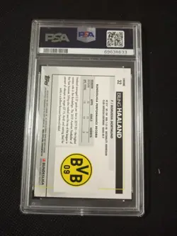 Erling Haaland 2020 Topps Chrome Bundesliga #32 PSA 10 Borussia Dortmund - Image 2