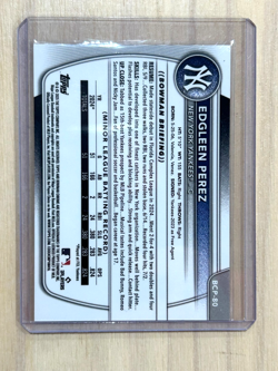 Edgleen Perez 2025 Bowman Chrome 1st TRUE GOLD 45/50 #BCP-80 Yankees - Image 2