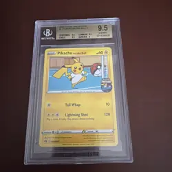 BGS Becketts 9.5 GEM MINT Pikachu on the ball 001/005 2020 Futsal. Low Pop - Image 1