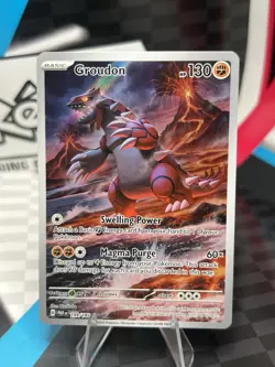 Groudon 199/182 Illustration Rare – Paradox Rift Pokemon TCG - Image 1