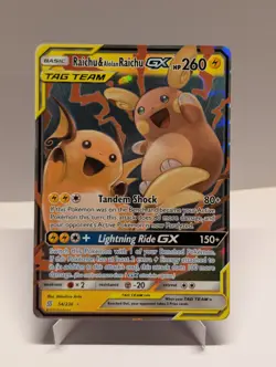 Raichu & Alolan Raichu GX 54/236 - Pokemon TCG - Unified Minds NM - Image 1