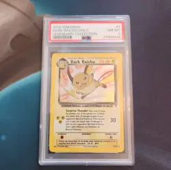 2002 POKEMON LEGENDARY COLLECTION #7 DARK RAICHU HOLO PSA 8 - Image 1
