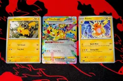 3 Card Pokemon TCG Pikachu ex 057/217 Ascended Heroes-Pikachu-Raichu-gift-mint - Image 1