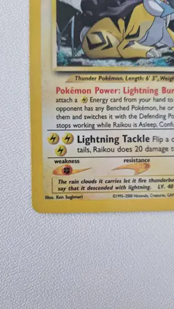 Pokemon TCG: Raikou 13/64 - Neo Revelation (Holo Rare, Unlimited) - Excellent/NM - Image 4