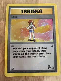 LASS - 104/130 - BASE SET 2 - RARE POKEMON CARD - Image 1
