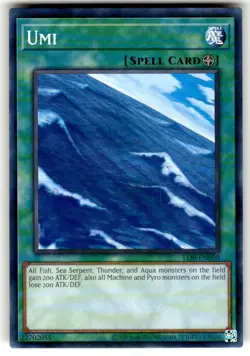 YuGiOh Legend of Blue Eyes 25th Anniversary LOB-EN050 Umi NM - Image 1