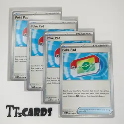 Poke Pad 081/088 x4 Playset 4x Pokemon TCG SV Destined Rivals DRI - 4 Card Set - Image 1