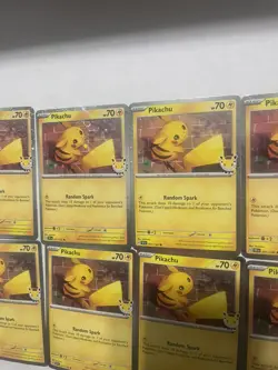 (11) 30th Anniversary Pokemon Day Pikachu Promo Card lot *ALL HAVE A SWIRL* - Image 1