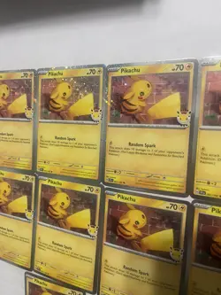 (11) 30th Anniversary Pokemon Day Pikachu Promo Card lot *ALL HAVE A SWIRL* - Image 3