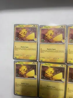 (11) 30th Anniversary Pokemon Day Pikachu Promo Card lot *ALL HAVE A SWIRL* - Image 5