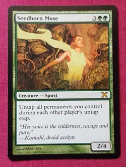 Magic The Gathering 10TH EDITION SEEDBORN MUSE green card MTG - Image 1