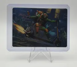 Michelangelo, On the Scene (Gold Stamped) 49/54 Art Card MTG Ninja Turtles - Image 1