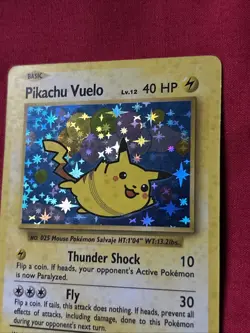 Pikachu Veulo Holo Card Shiny TCG - Image 3