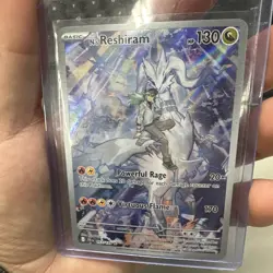 Pokemon N's Reshiram Illustration Rare Full Art Holo Card SV09 167/159 - Image 2