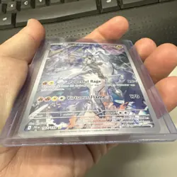 Pokemon N's Reshiram Illustration Rare Full Art Holo Card SV09 167/159 - Image 3