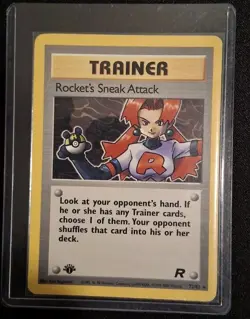 Pokemon Team Rocket 72/82 Rocket's Sneak Attack 1st Edition Pokemon Card - Image 1