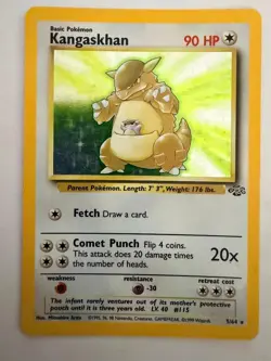 1999 Pokemon Jungle Kangaskhan Holo Card 5/64 - Image 1