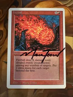 MTG Artist Proof - Revised Fireball - Signed Mark Tedin 1994 18/50 - Image 2