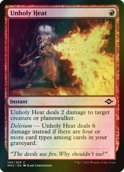 MTG Unholy Heat Foil ** Modern Horizons 2 ** English (NM) - Image 1