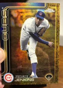 2025 Topps Gilded Collection Fergie Jenkins Chrome Gold #/99 Cubs - Image 1