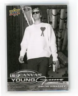 2025-26 Upper Deck Dmitri Simashev Black Canvas SSP Young Guns Rookie #C-216 RC - Image 1