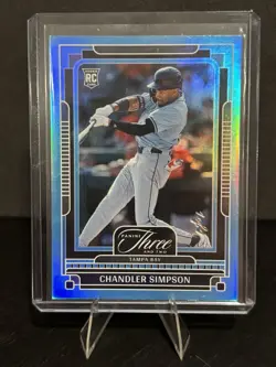 2025 Panini Three And Two Chandler Simpson 1/1 Tampa Bay Rays SPEEDSTER - Image 1