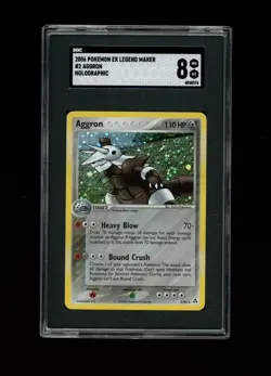 RARE 2006 Pokemon Ex Legend Maker AGGRON HOLO 2/92! SGC 8 NM - MINT - Image 1