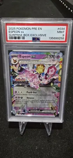 Espion Ex PSA SLAB 9 POKEMON TCG PRISMATIC SURPRISE BOX EXCLUSIVE - Image 1