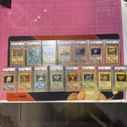 Complete Pokemon Fossil Holo Set Psa 9 Unlimited WOTC Graded Rare - Image 1