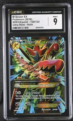 Pokemon M Scizor EX XY Breakpoint Full Art #120/122 CGC 9 Mint 2016 ultra rare - Image 1