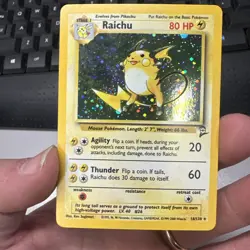 Pokemon TCG Raichu Base Set 2 16/130 Holo Rare - Image 1