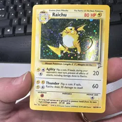 Pokemon TCG Raichu Base Set 2 16/130 Holo Rare - Image 2