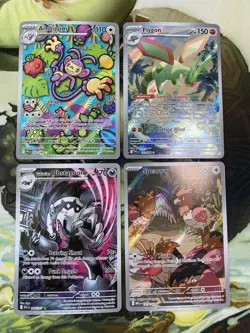 Pokemon TCG Lot Of 4 Flygon Spearow Ambipom & Galarian Obstagoon Nm - Image 1
