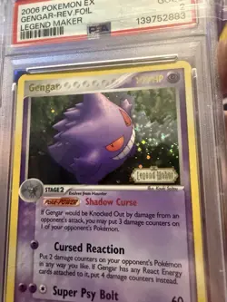 SWIRL PSA 2 2006 Pokemon EX Legend Maker Gengar STAMPED Reverse Holo Foil 5/92 - Image 2