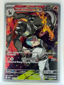 Team Rocket's Houndoom 191/182 SV10: Destined Rivals Illustration Rare Holo NM - Image 1
