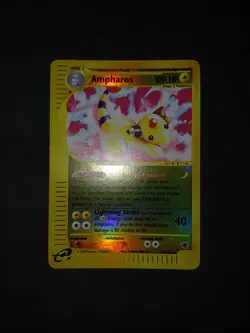 POKEMON - AMPHAROS RARE 34/165 Reverse Holo - Expedition - ENG - NM - Image 2