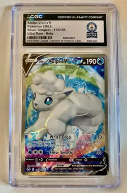 Pokemon Alolan Vulpix V Full Art Holo Ultra Rare 173/195 CGC World Record 2022 - Image 1