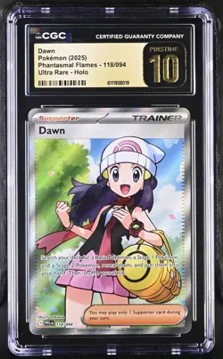 Pokemon Dawn 118/094 Ultra Rare Full Art Phantasmal Flames - CGC 10 PRISTINE - Image 1