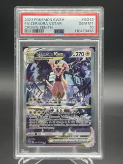 Pokemon Zeraora VSTAR GG43/GG70 Crown Zenith Graded PSA 10 Gem Mint - Image 1