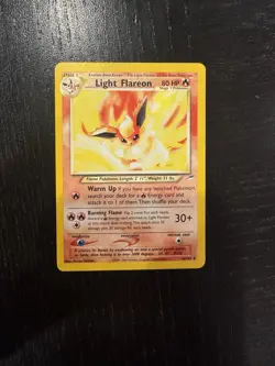 Pokemon Light Flareon Neo Destiny 46/105 Uncommon Regular 80HP Stage 1 MP - Image 1
