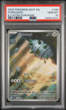 Pokemon White Flare Ferroseed 148 PSA 10 - Image 1