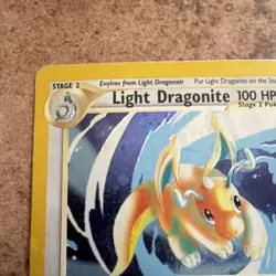 Pokemon Light Dragonite Neo Destiny Holo Rare 14/105 100 HP English 2000 - Image 3